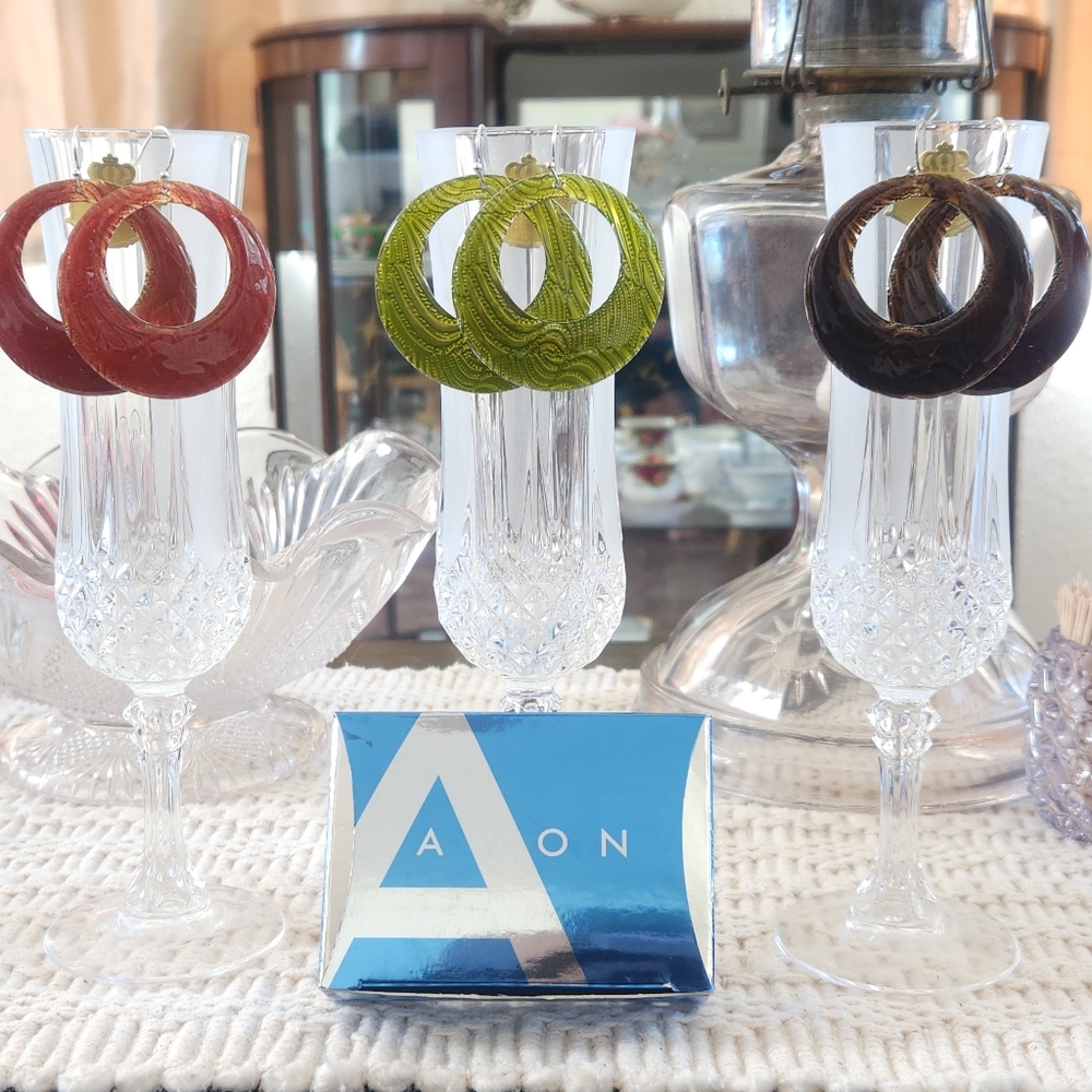 Avon 3-Pack Spice Colored Hoop Earrings